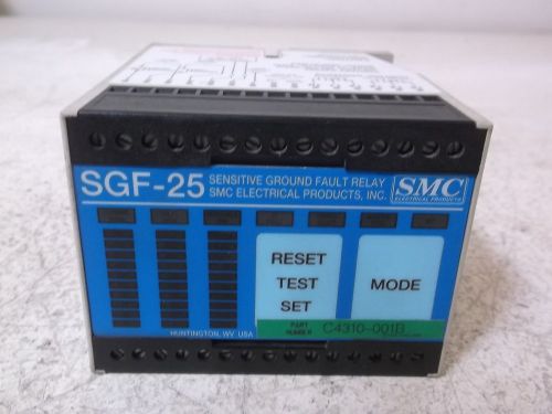 SMC SGF-25 C4310-001B SENSITIVE GROUND FAULT RELAY *NEW OUT OF BOX*