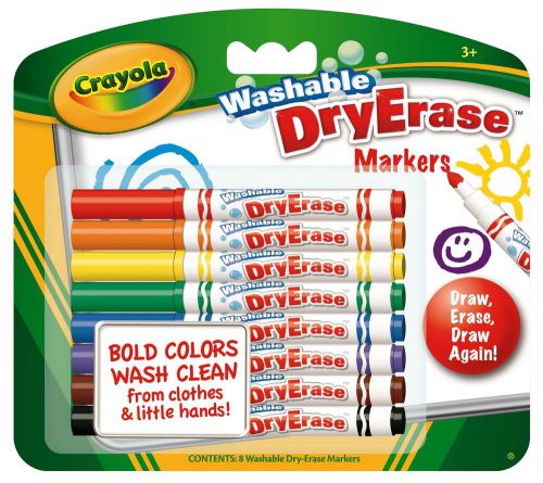 Crayola whiteboard skinnies markers (crayola dry erase skinnes markers) - 8 pack for sale