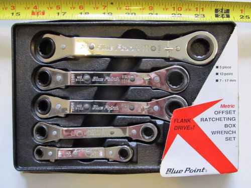 Blue Point 5 pc offset ratcheting box wrench set metric