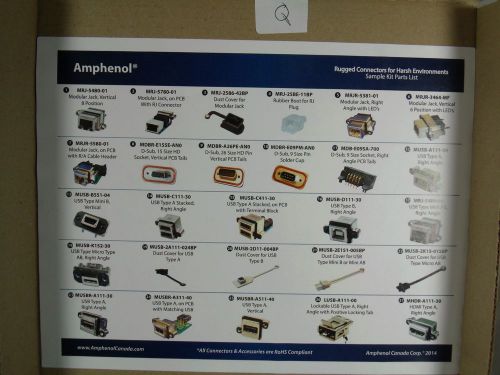AMPHENOL RUGGED CONNECTORS FOR HARSH ENVIRONMENTS 2 PACK 50+ PCS. SAMPLE CASE Q