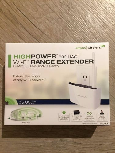 Amped Wireless High Power Compact 802.11ac Wi-Fi Range Extender (REC15A)