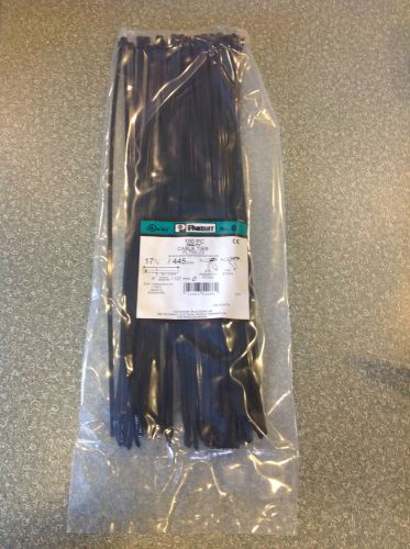New panduit plt5s-c0 pan-ty cable tie black  weather resistant nylon 500pcs for sale