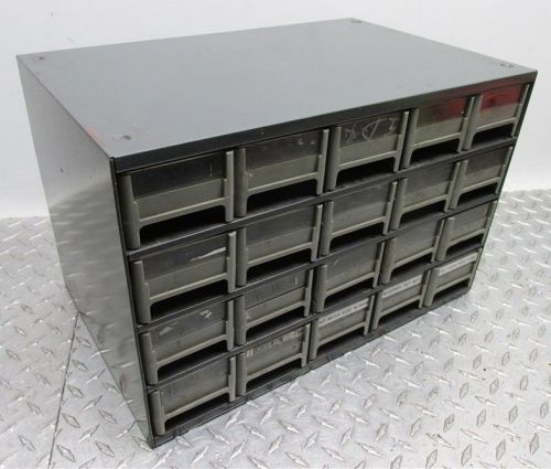 20 drawer bin cabinet w/ assorted hardware screws bolts fittings for sale