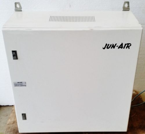 JUN AIR 400-5M DENTAL AIR COMPRESSOR IN SOUND CABINET WITH TANK