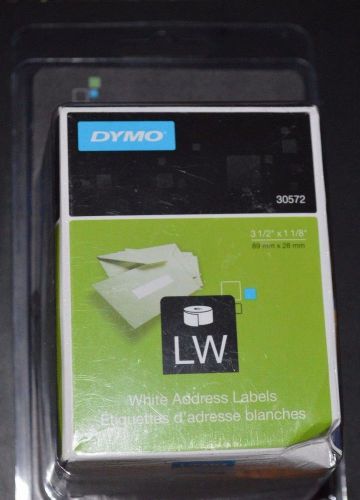 Genuine Dymo LW 30572 Address Labels, 1-1/8 x 3-1/2, White, 520/Pack