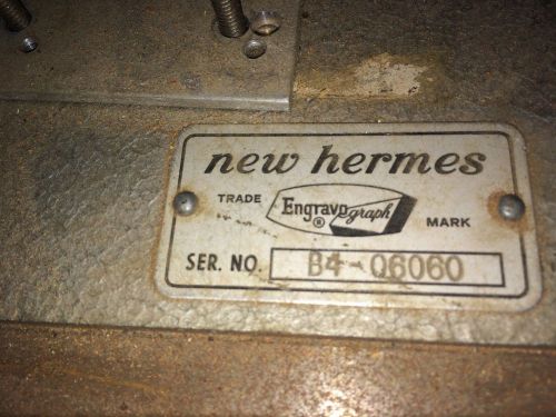 New hermes engraving b4 plastic beveling machine and a bimba air cylinder for sale