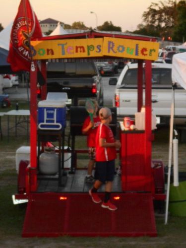 Custom bbq/double burner tailgating trailer - ragin&#039; cajuns red for sale