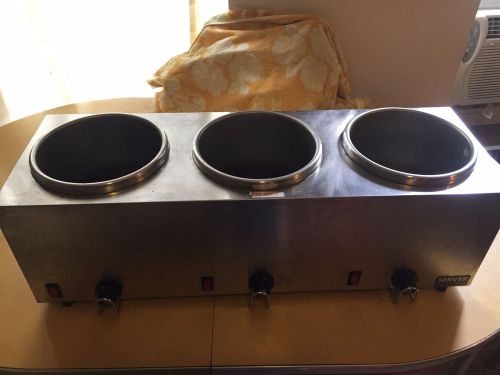 Stainless Triple Server Warmer Commercial, Soup, 4 Quart, Restaurant equipment