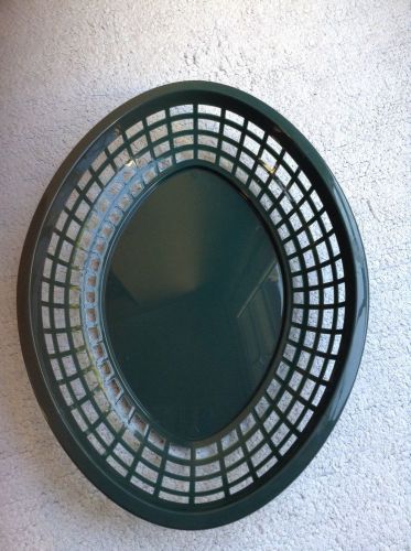 Tablecraft Green Plastic oval basket 1084FG