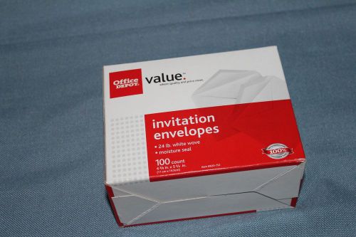 Office Depot Invitation Envelopes 100 count 4 3/8 x 5 3/4