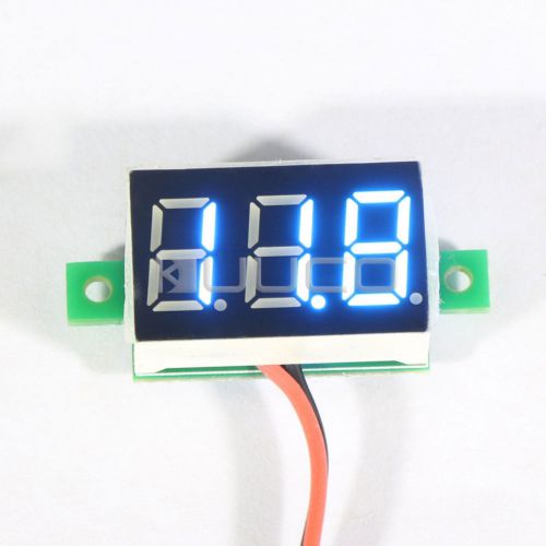 1pc Blue Mini 2-Wire Digital Voltmeter DC 4.5V-30V LED Panel Voltage Meter.