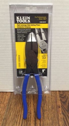 Klein d2000-9necr 9&#034; high-leverage side-cutting pliers - connector crimping new for sale