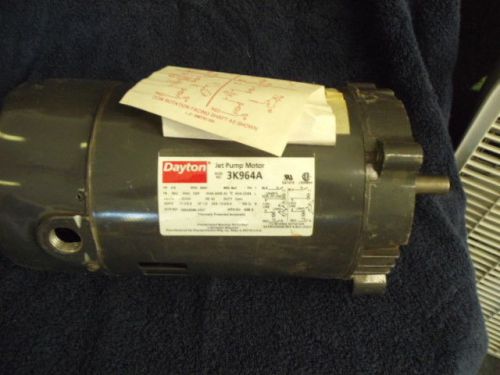 DAYTON  3K964A  MOTOR 3/4 HP JET PUMP , 3450 RPM ,  , 115/230 VOLT  DRY END