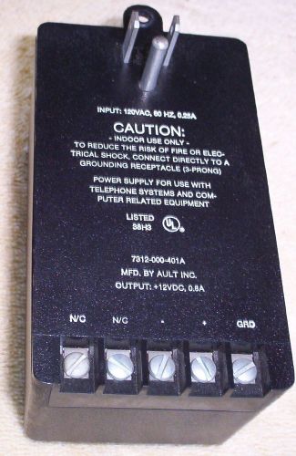 Ault Transformer 12V .8A Power Supply For Telephone System &amp;Computer 7312000401A
