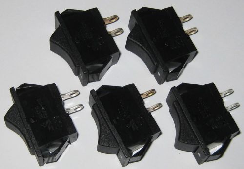 5 X Miniature Rocker Switches - SPST - 125V 15A - 1/2 HP - Swann Industries 39