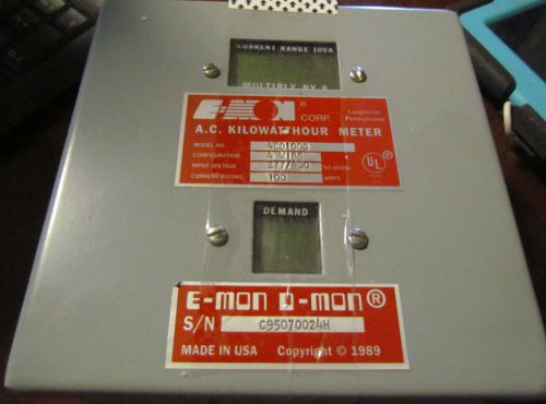 E-mon 100 amp 277/480 4 wire ac kilowatthour meter for sale