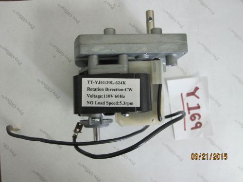 W&amp;W Motor YJF61/30 YJF61/30-624K 110V 60Hz CW Rotation 5.3RPM