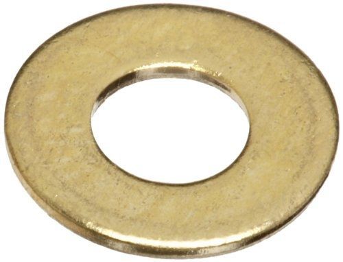 Brass flat washer, plain finish, no. 6 screw size, 0.14&#034; id, 5/16&#034; od, 0.025&#034; for sale