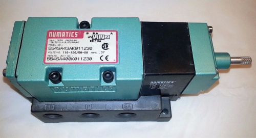 Numatics electric air control 55 series valve manifold 554sa43ak01 1z30 110 volt for sale