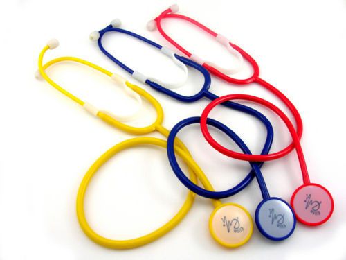 Expedited shipping - bulk lot new disposable stethoscopes yellow - 20 pack for sale