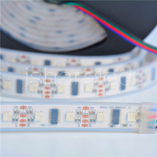 5m lpd8806 52led/m 26ic pixels 5050 rgb ip67 full color led strip light 5v white for sale