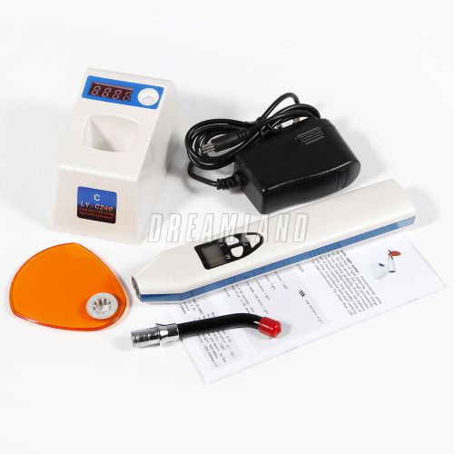 Dental 5W Wireless Cordless LED Curing Light Lamp Light Blue White Color 1500mw