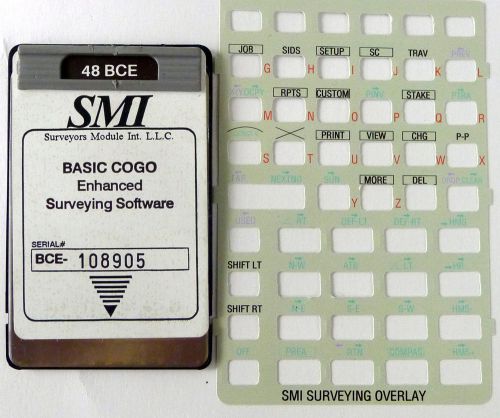SMI Basic COGO Enhanced Surveying Software W\ Keyboard Overlay For HP48GX 108905
