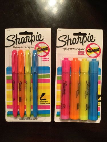 Sharpie 8 Total Assorted Colors Chisel Tip Accent Tank Highlighters 27174 25174