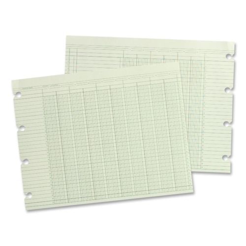 Wilson jones regular ledger sheets - 9.25&#034; x 11.88&#034; sheet size - green - 100 / for sale