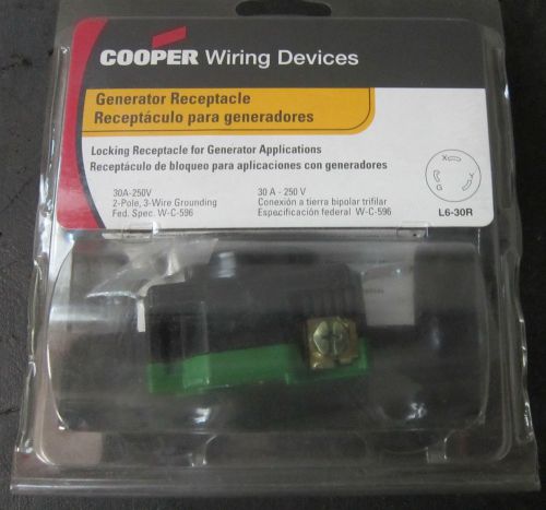 Cooper wiring devices generator receptacle l6-30r for sale