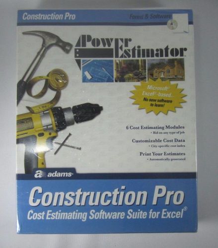 Power estimator construction pro estimating software compact disc for sale