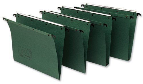1x 25 pack set l&#039;oblique suspension filing drawer cabinet vertical files green for sale