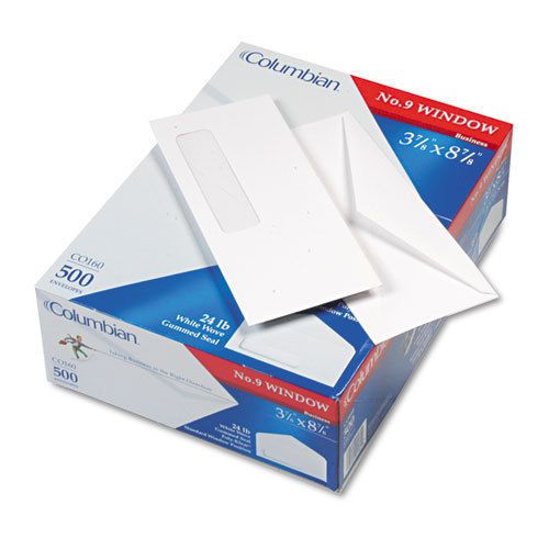 Columbian Standard Window Envelopes (#9) 500 ct  Poly-klear Business White CO160