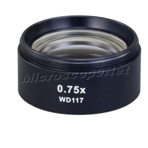 0.75X Auxiliary Barlow Objective Lens for stereo Microscopes 48mm Thread Mount