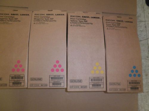 RICOH MP C7500 GENUINE COLOR TONER 841289 841290 841291