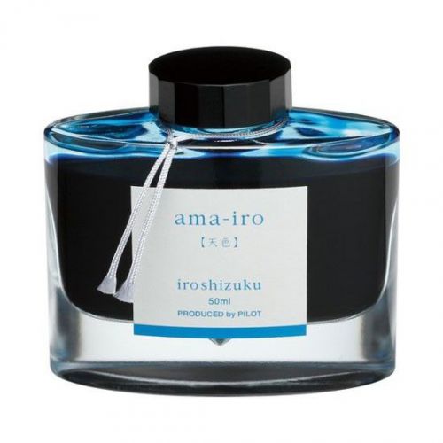 Ink / pilot bottled ink 50ml iroshizuku ink-50-ama blue color japan brand-new for sale