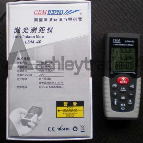 Cem ldm-40 digital laser distance meter new in box for sale