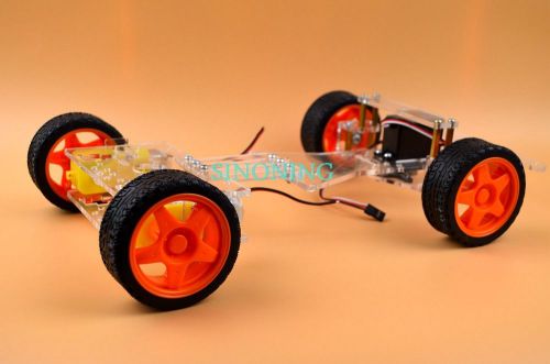 Steering engine 4 wheel 2 Motor Smart Robot Car Chassis kits DIY For Arduino
