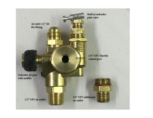 Air Compressor pilot unloader check valve combo 100-125