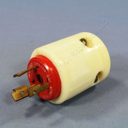 Leviton twist turn locking connector plug nema l9-20p 20a 600v bulk 70920-p for sale