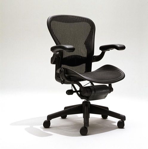 Black Size C Herman Miller Aeron Chair  With Lumbar Support