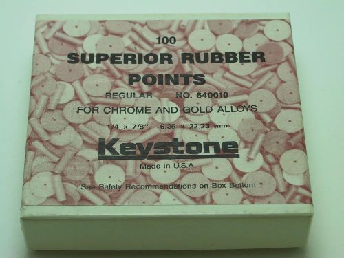 Keystone Superior Rubber Clasp Polisher Points 100 15/16&#034;x1/4&#034; Standard 1640010
