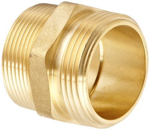 Dixon dmh1515f cast brass hex nipple, 1-1/2&#034; npt male x 1-1/2&#034; nst (nh) male for sale