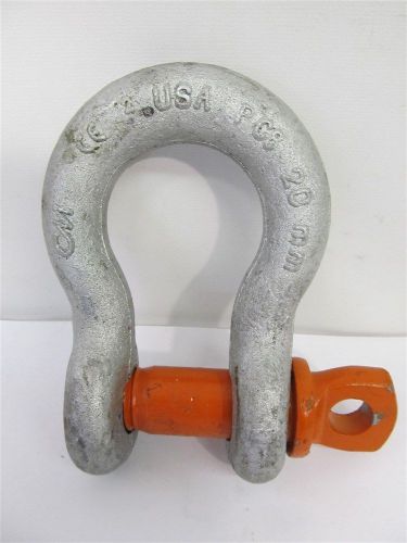 Cm, mc652g, 3/4&#034;, 3-3/4 ton wll, galvanized screw pin snchor shackle for sale