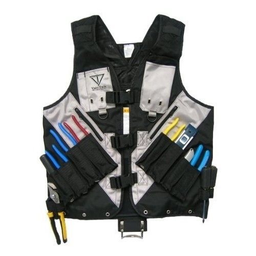High Visibility Tool Vest w/ Built in Hydration Pouch, Black,Construction,Safety