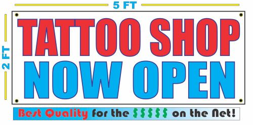 TATTOO SHOP NOW OPEN Banner Sign NEW Larger Size Best Quality for the $$$