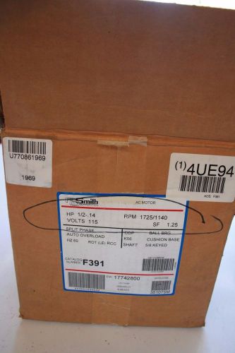 A.O. SMITH CENTURY AC MOTOR AUE94,1/2-.14HP,  60HZ, 1725RP, 115V, SPLIT PHASE N