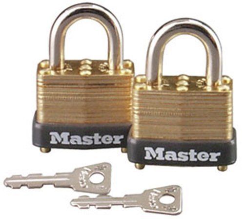 Master lock 12t laminated brass locks  2-pack for sale