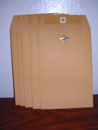 5 MANILA MAILING OR STORAGE ENVELOPES 6&#034;x9&#034; CLASP AND GLUE BY OFFICE IMPRESSIONS