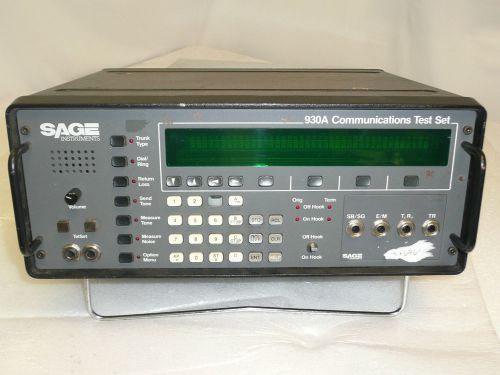 Sage 930a communications test set v4.07-15 w/ *parts only* for sale